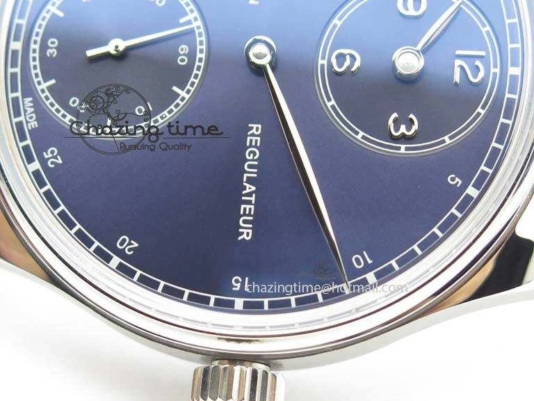 MIROTIME 1227 ZeroBulk Portuguese IW5444 SS Blue Dial On Blue Leather Strap A 7255